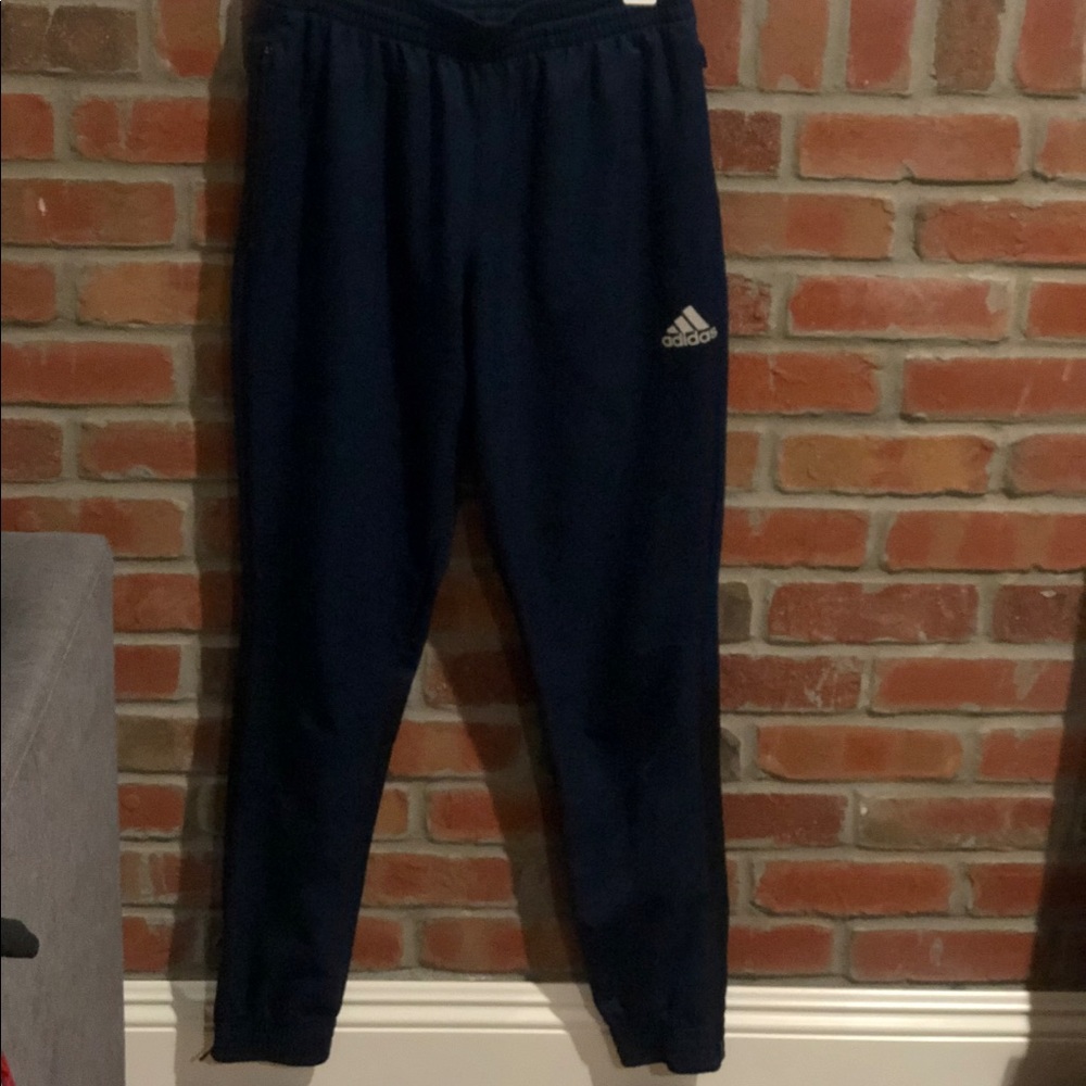 Adidas jogger pants, zippers